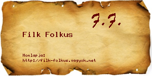Filk Folkus névjegykártya